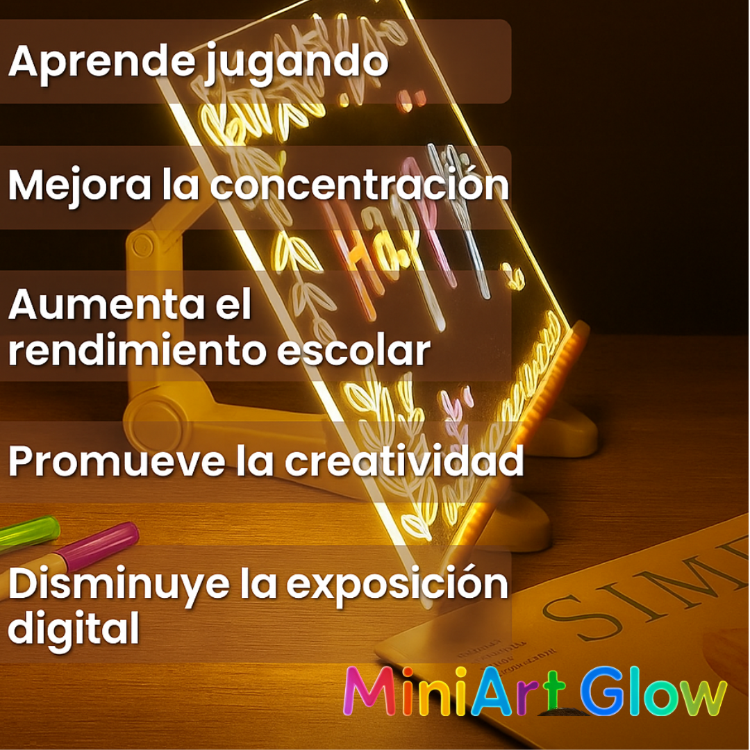 MiniArt Glow | Haz que tu hijo dibuje, imagine y aprenda sin pantallas