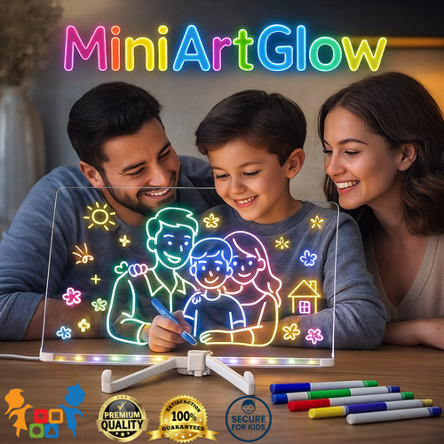MiniArt Glow | Haz que tu hijo dibuje, imagine y aprenda sin pantallas